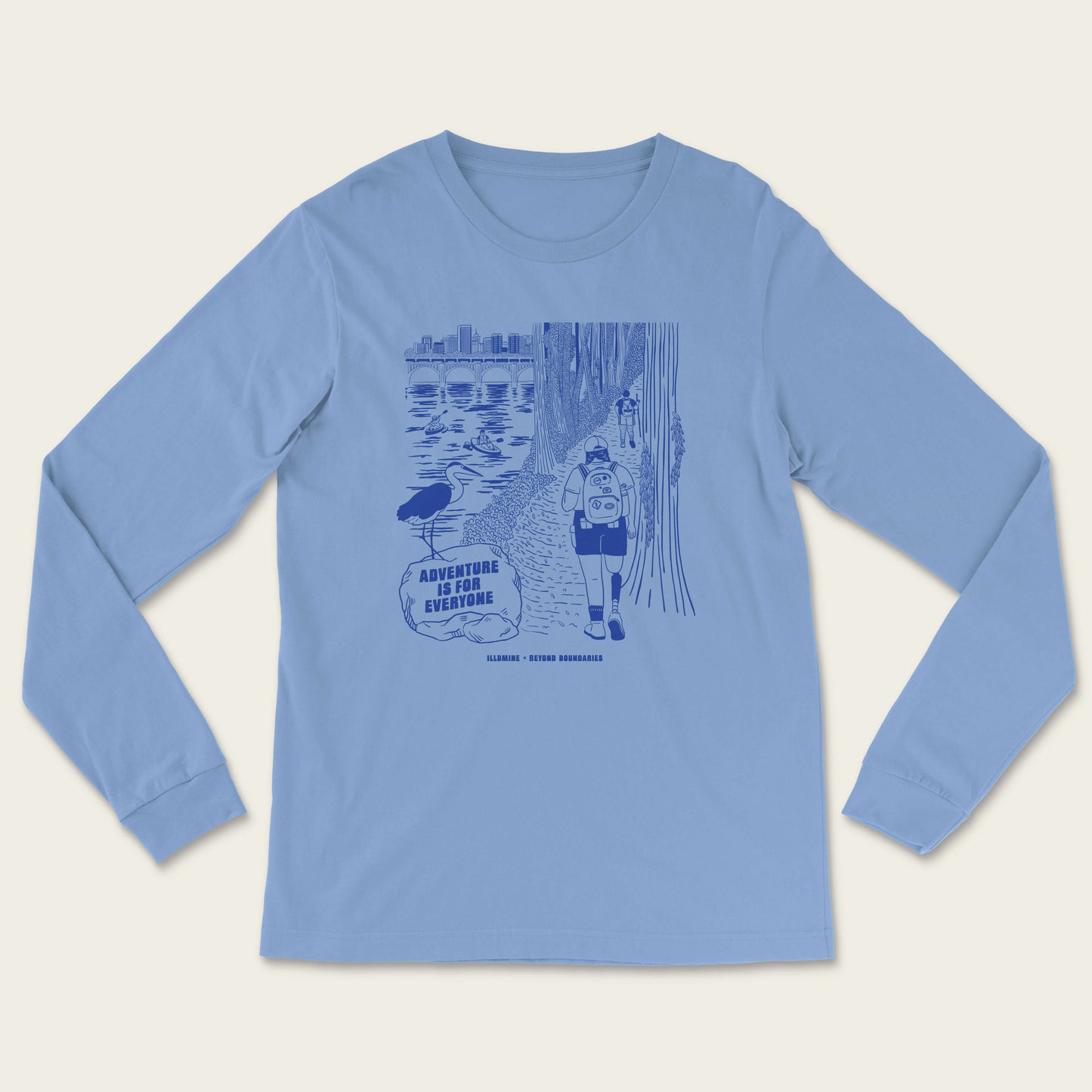 Adventure By The James Long Sleeve - Heather Carolina Blue