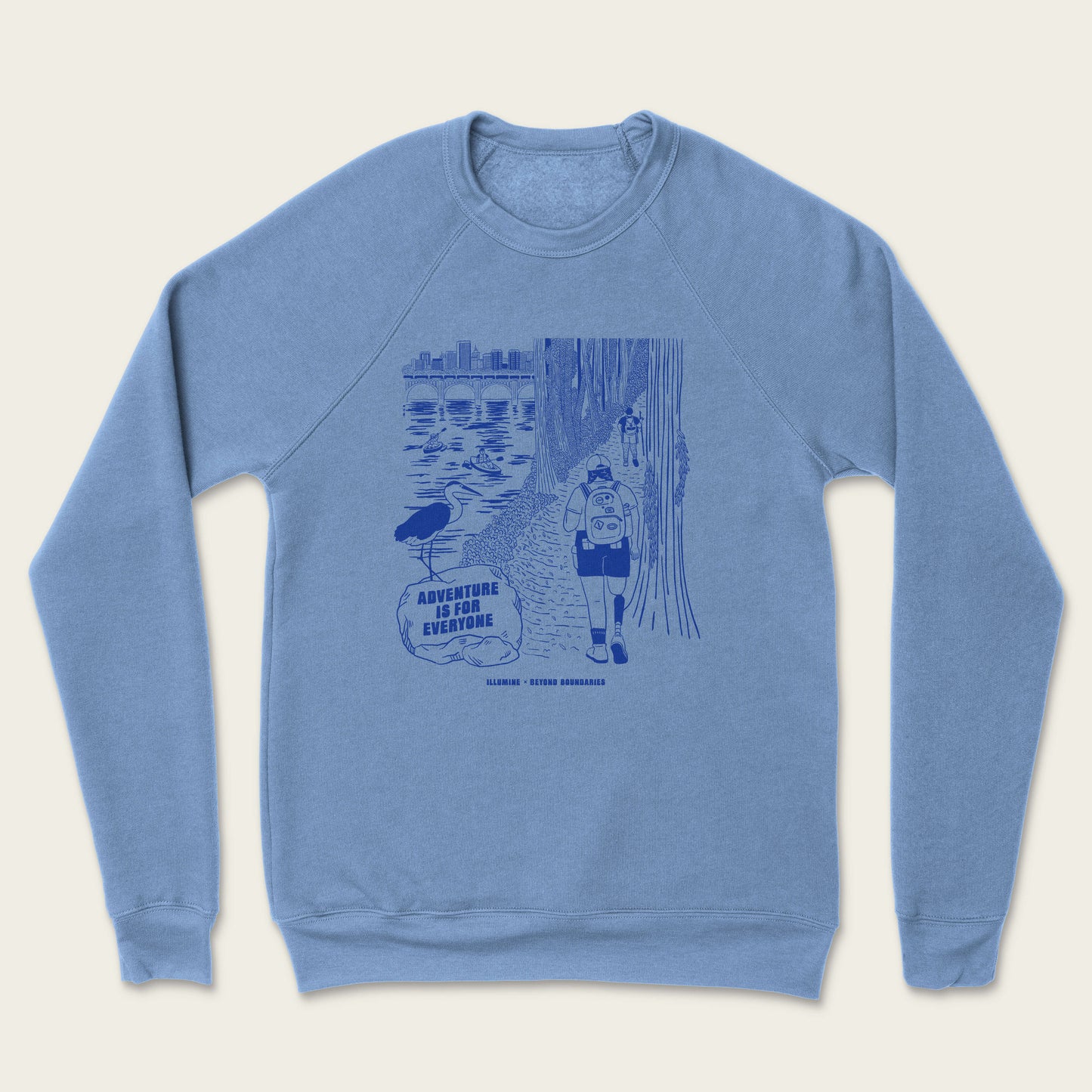 Adventure By The James Sweatshirt - Carolina Blue