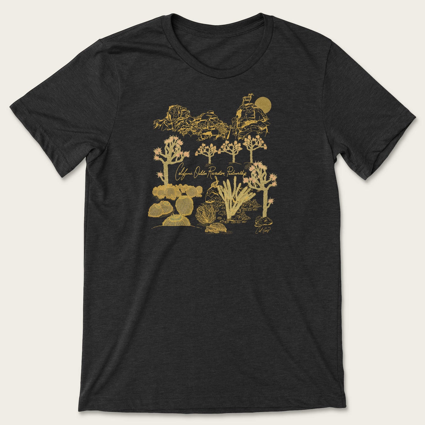 Joshua Tree Tee - Heather Black