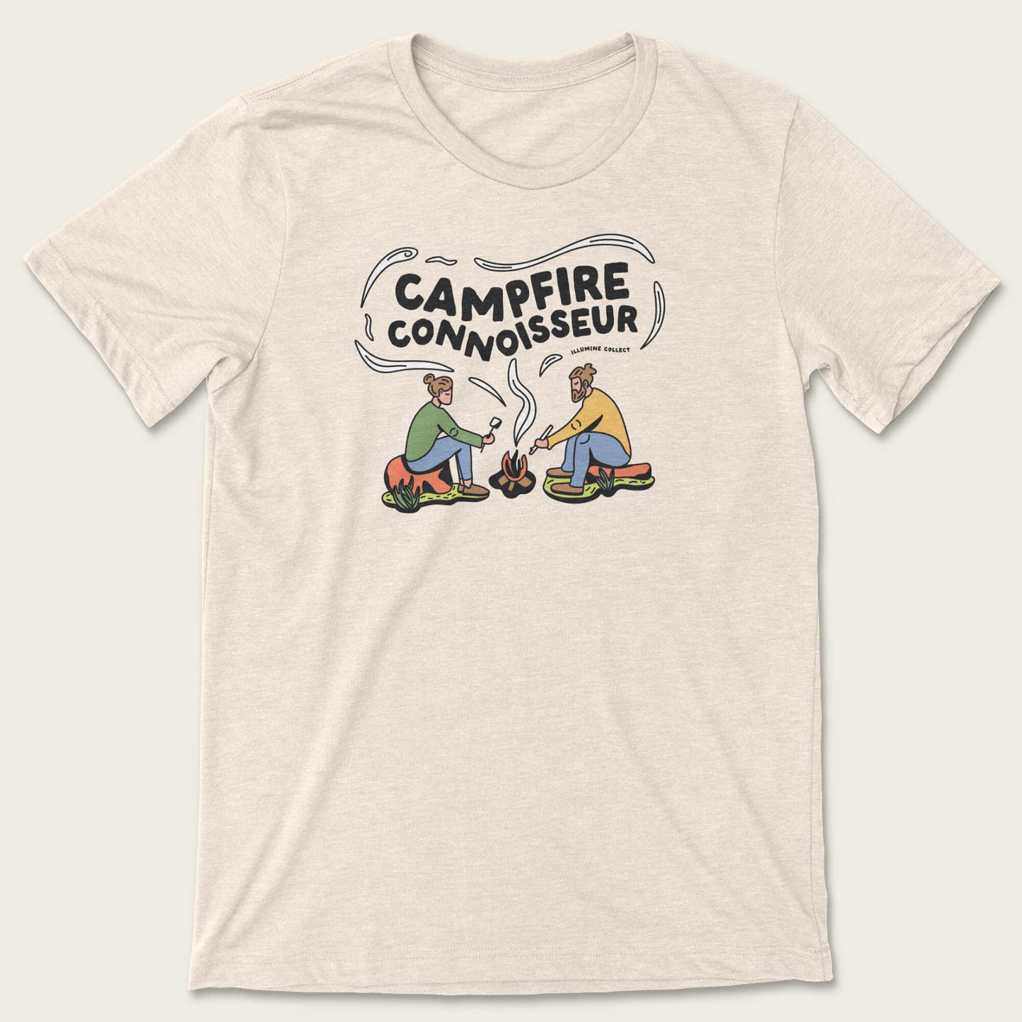 Campfire Connoisseur Tee - Heather Dust