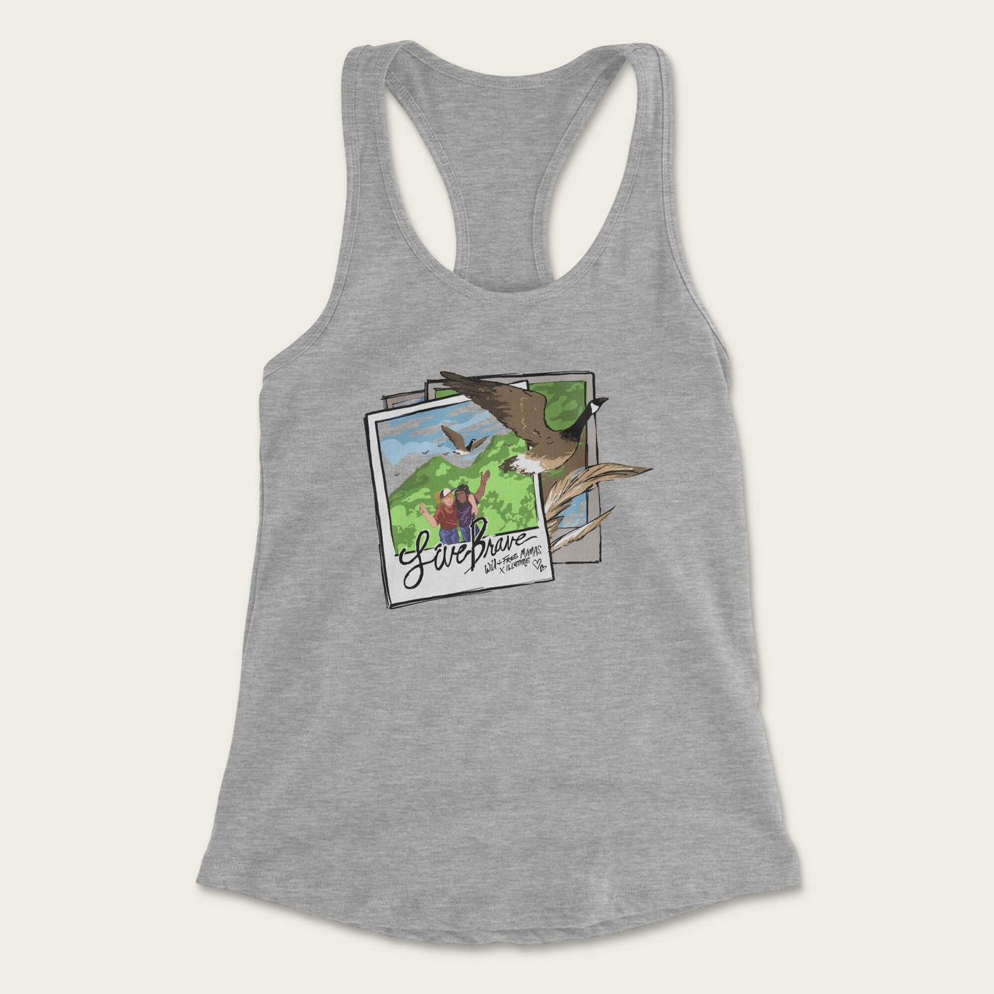 Live Brave Ladies Tank - Athletic Heather