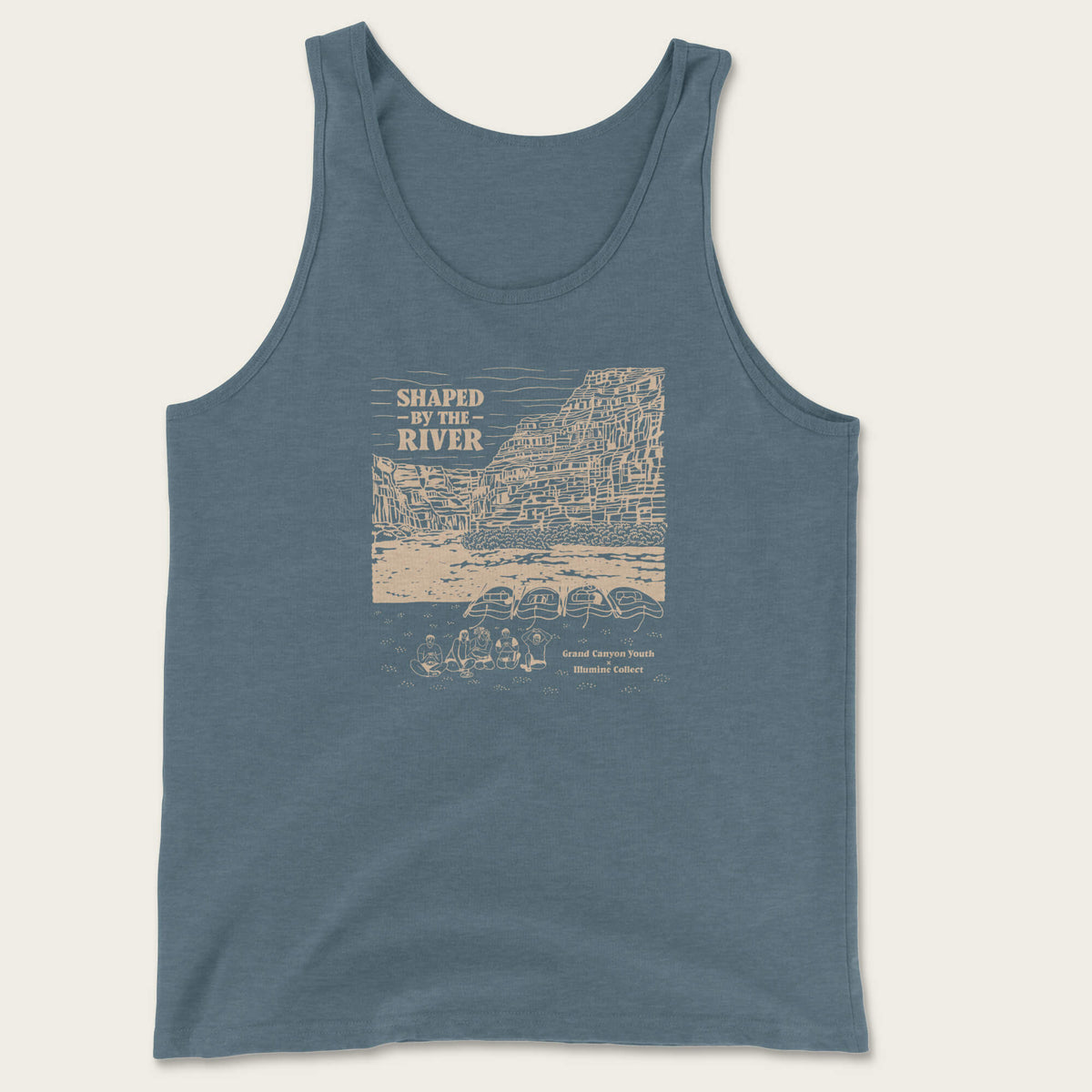 Shaped by the River Unisex Tank - Heather Slate