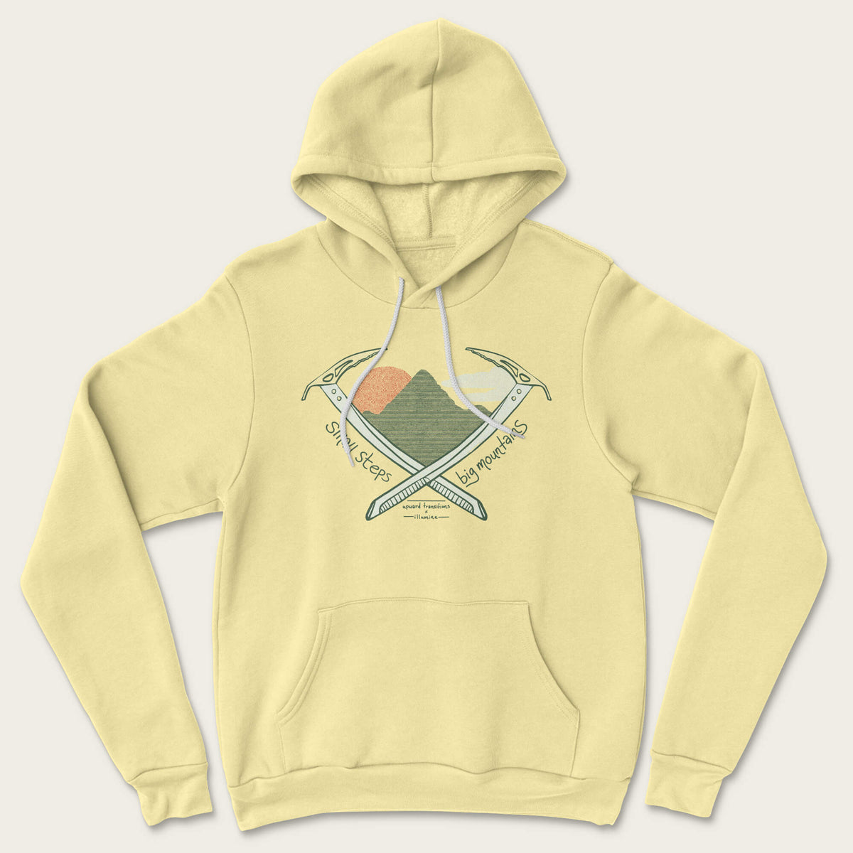 Small Steps Big Mountains Hoodie - French Vanilla