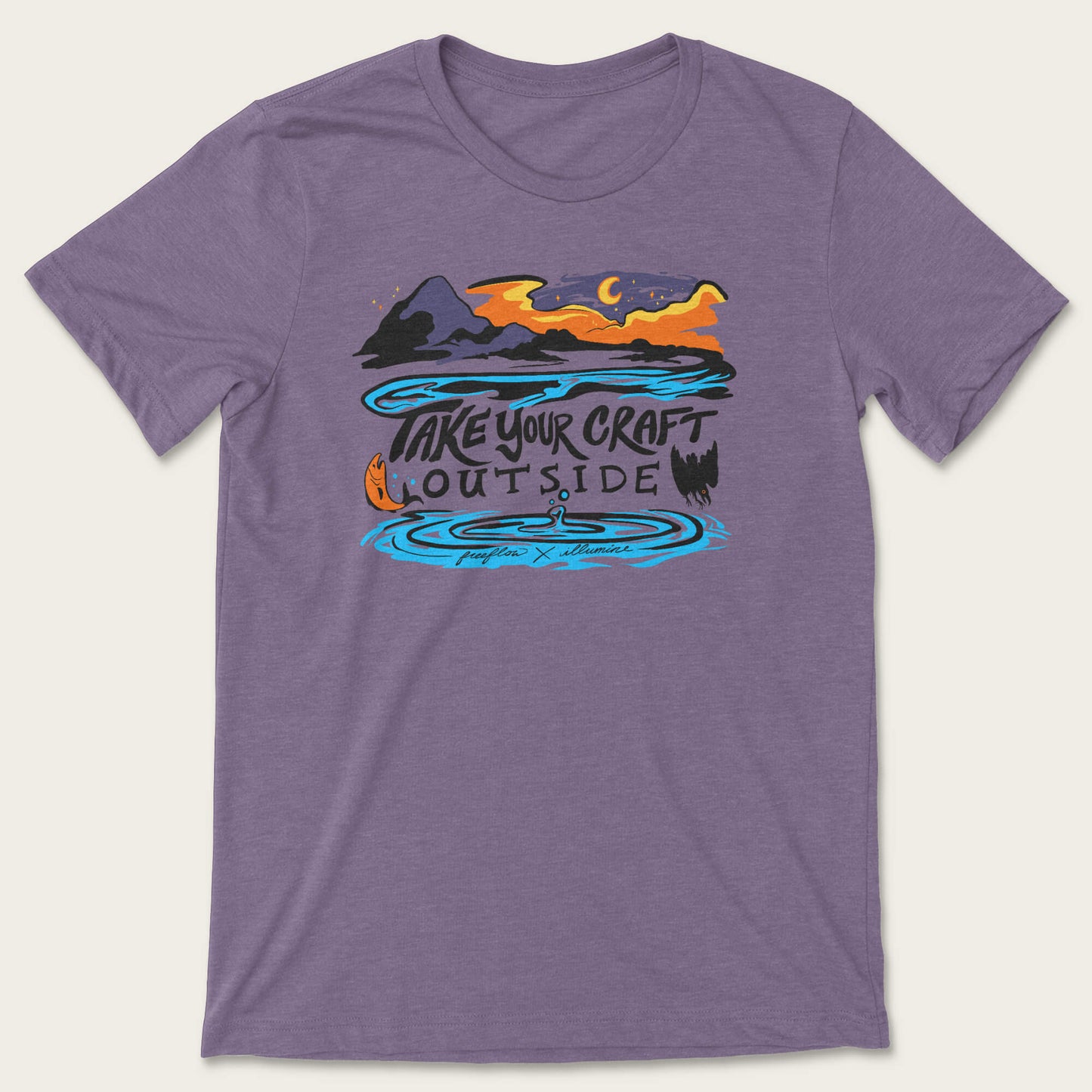 Take Your Craft Outside Tee - Heather Purple
