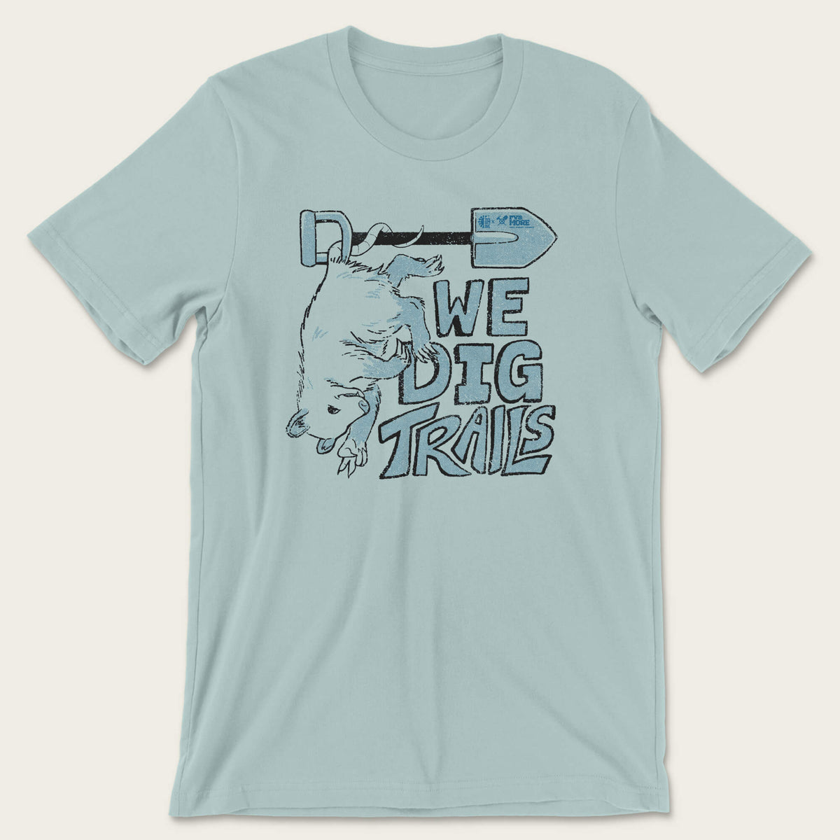 We Dig Trails Tee - Dusty Blue