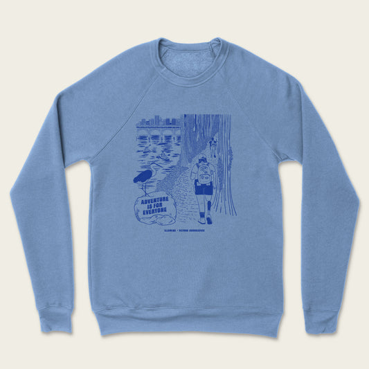 Adventure By The James Sweatshirt - Carolina Blue