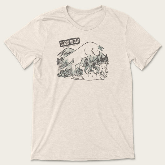 Born Wild Youth Tee - Heather Dust