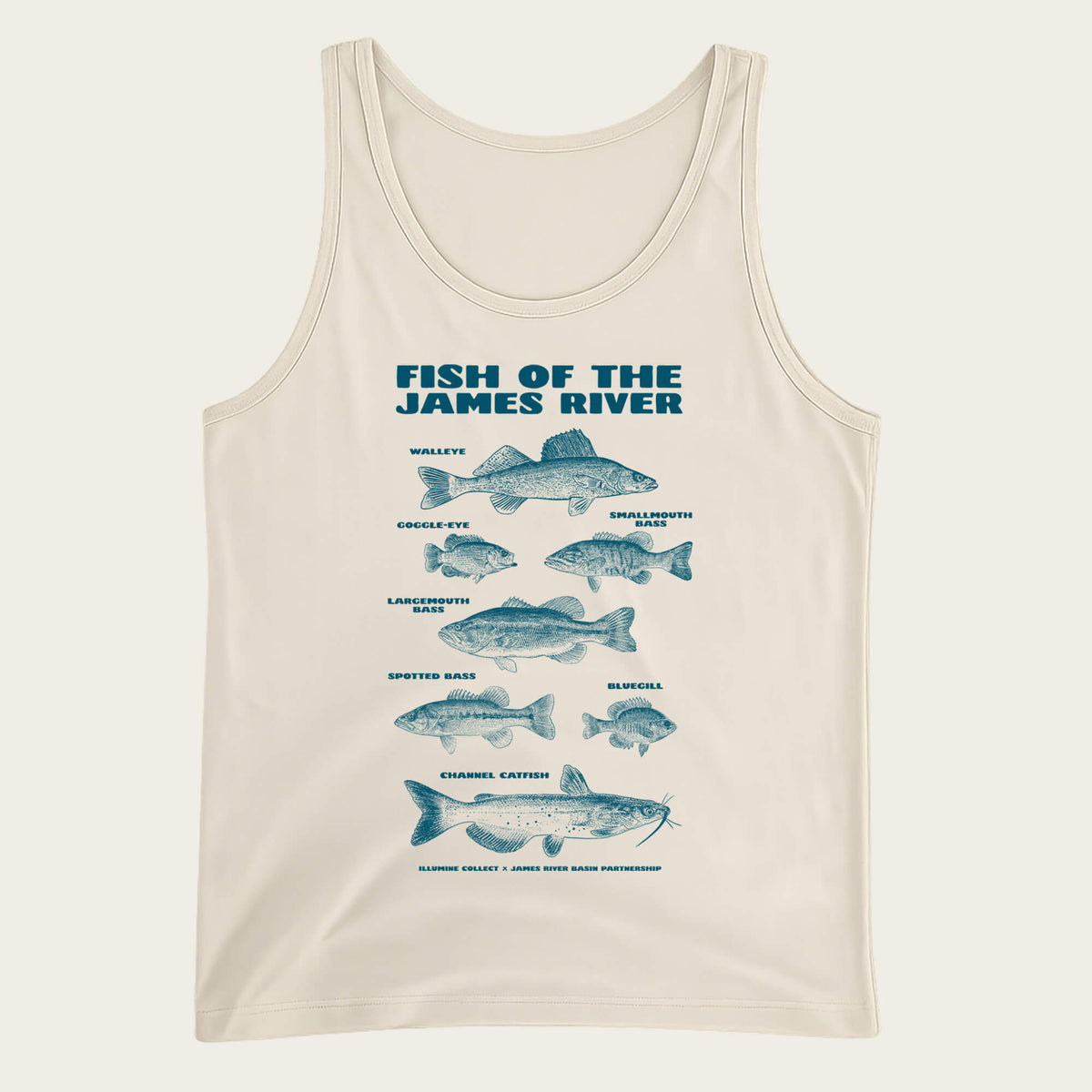 Fish Of The James Unisex Tank - Natural