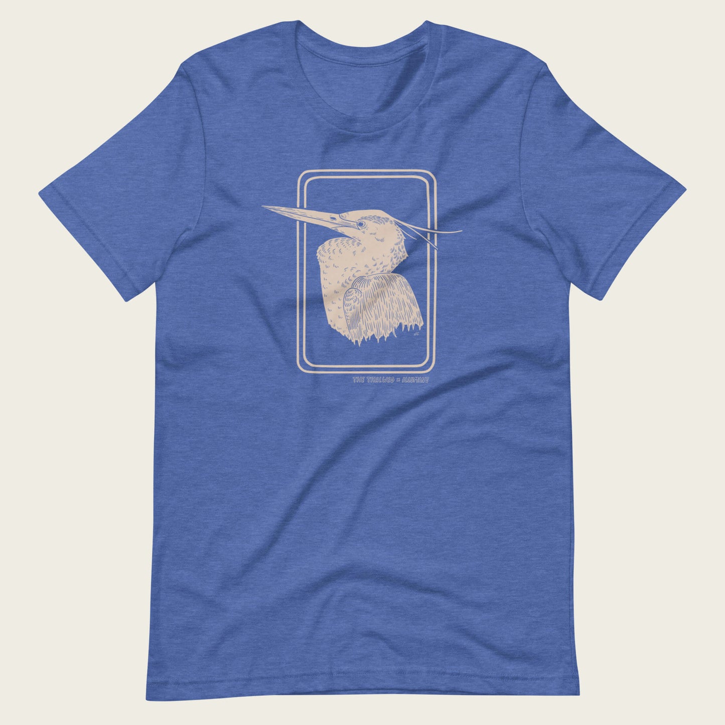 Great Blue Heron Tee - Heather True Royal