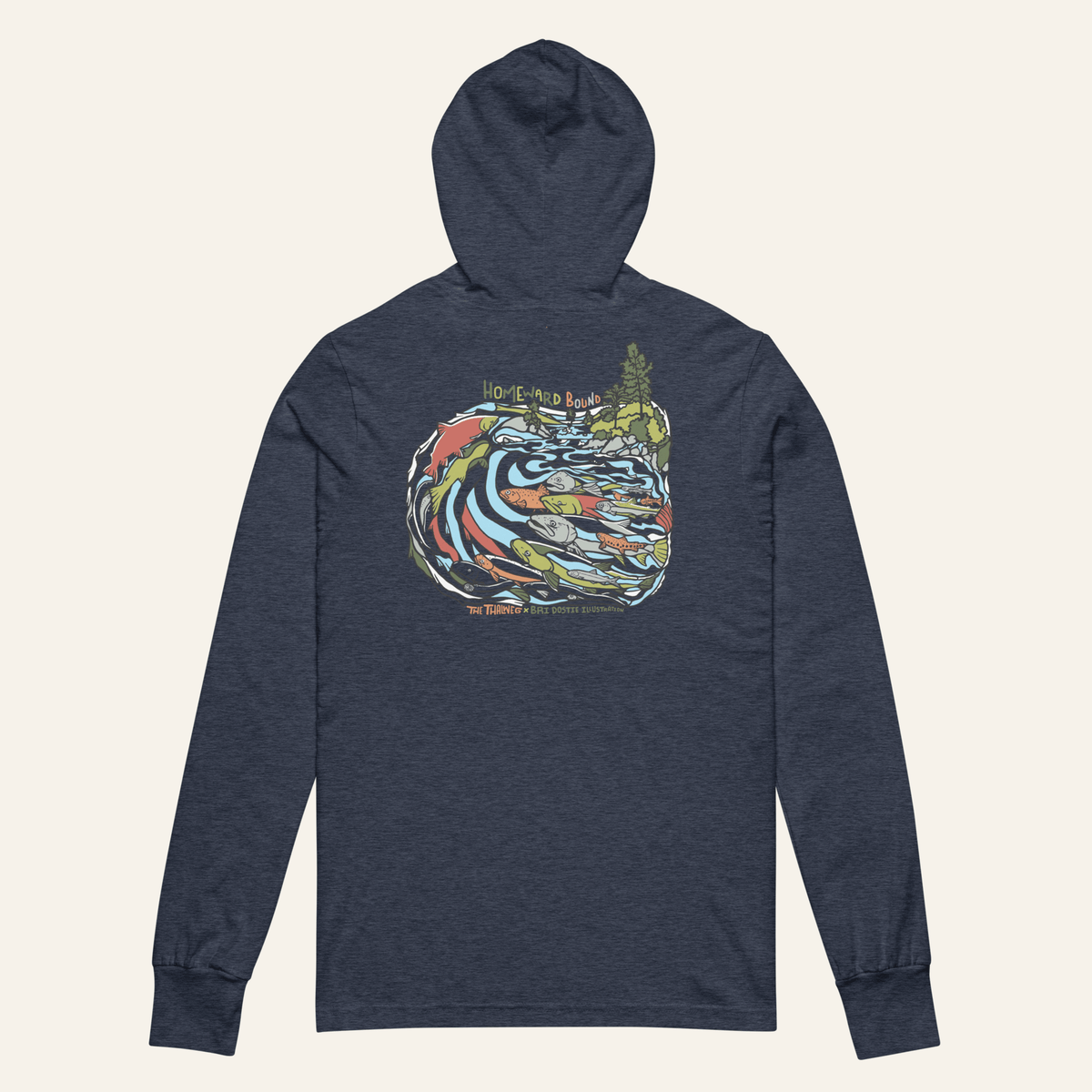 Homeward Bound Sun Hoodie - Heather Navy