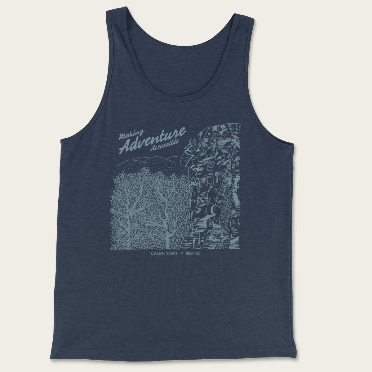 Making Adventure Accessible Unisex Tank - Heather Navy