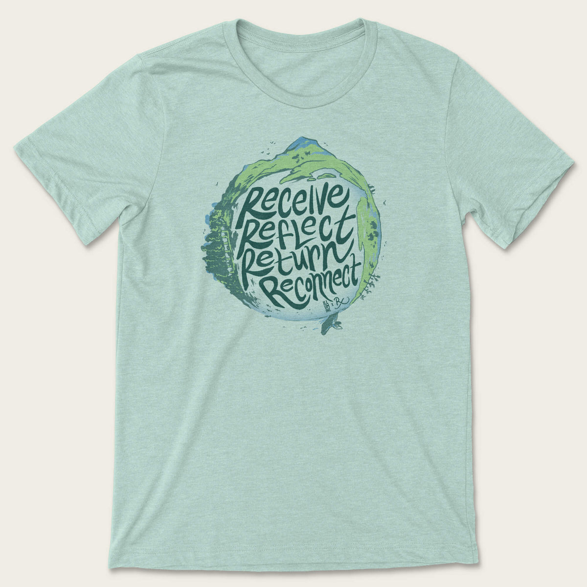 Reciprocity Tee - Heather Dusty Blue