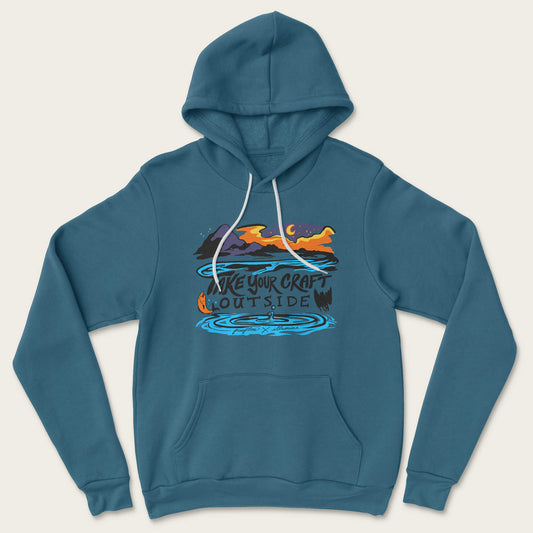 Take Your Craft Outside Hoodie - Heather Deep Teal