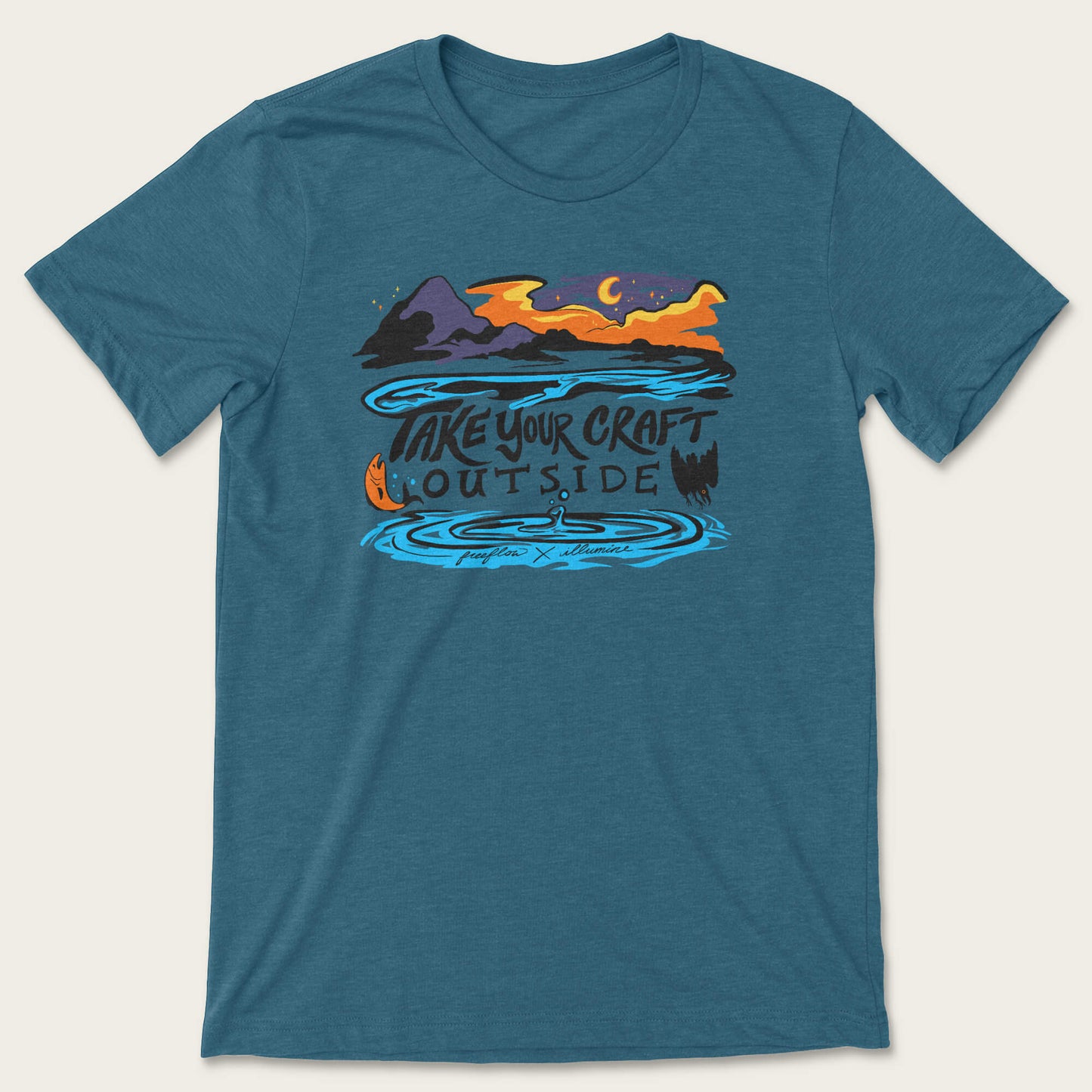 Take Your Craft Outside Tee - Heather Deep Teal