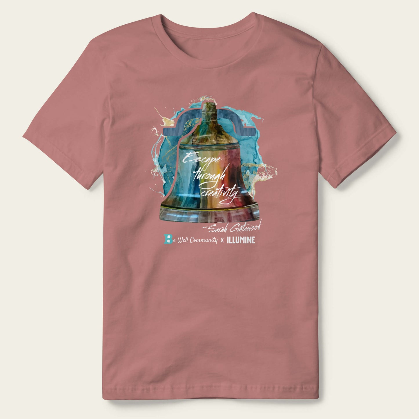 Be Well Bell Tee Sarah Gatewood - Mauve