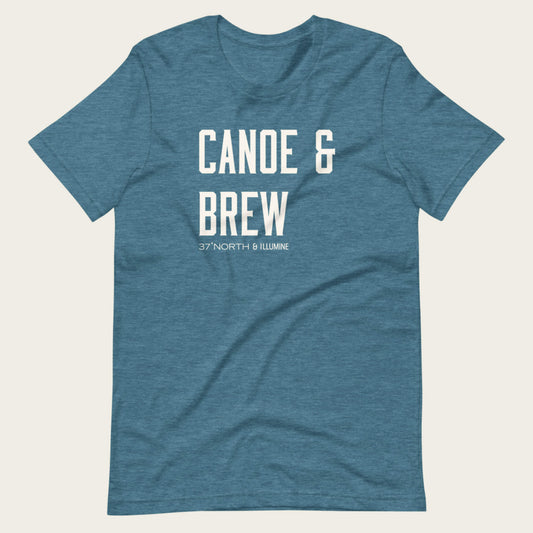 Canoe & Brew Tee - Heather Deep Teal