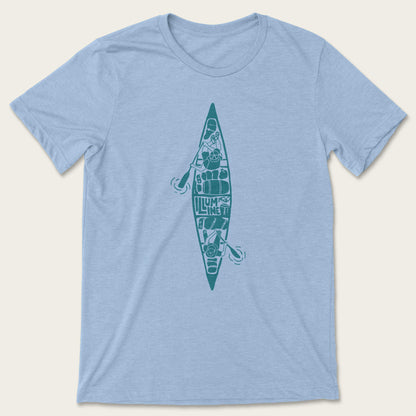 Canoeing Days Tee - Heather Blue