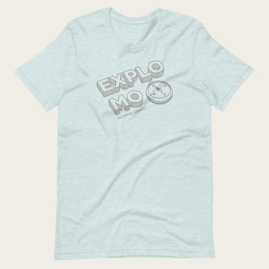 Explo Mo Tee - Heather Prism Ice Blue