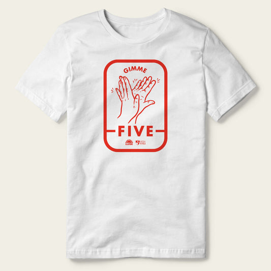 Gimme Five Tee - White