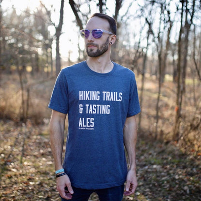 Hiking Trails Tee - Heather Navy