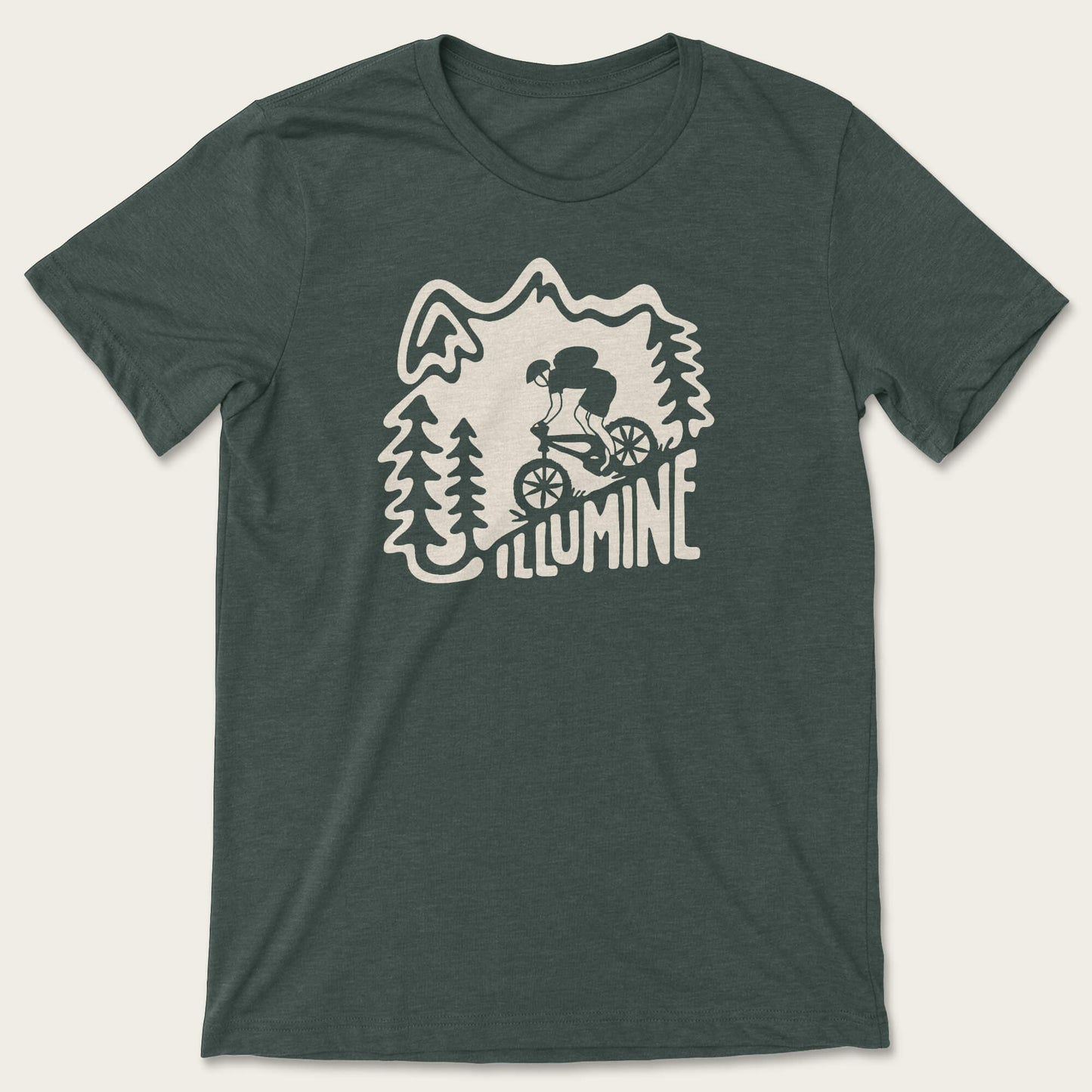 Mountain Biking Days Tee - Heather Forest