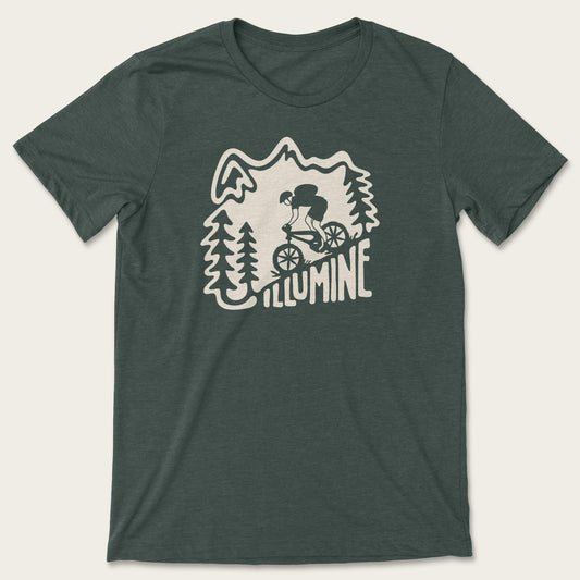Mountain Biking Days Tee - Heather Forest