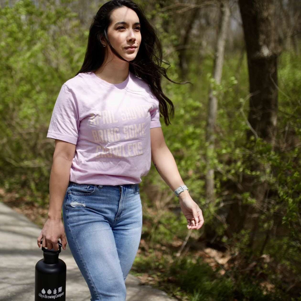 April Showers Tee - Heather Orchid