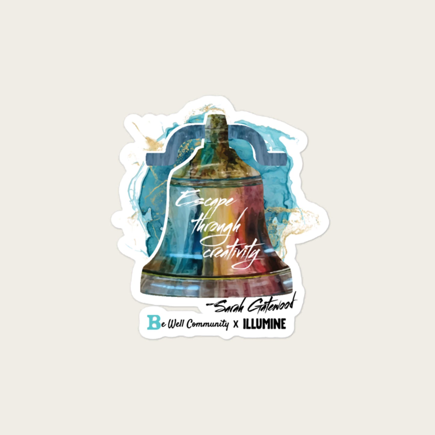 Be Well Bell Sticker Sarah Gatewood