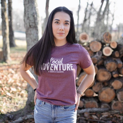 Support Local Adventure Tee - Heather Maroon