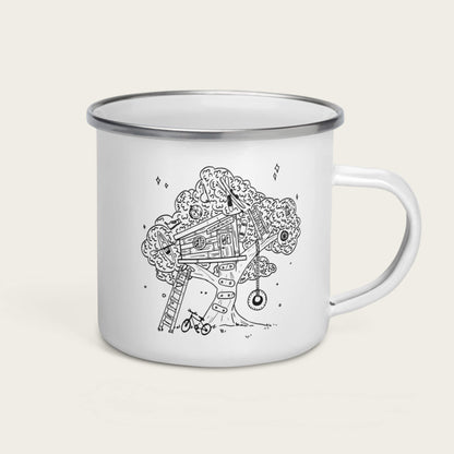 Treehouse Adventure Enamel Mug