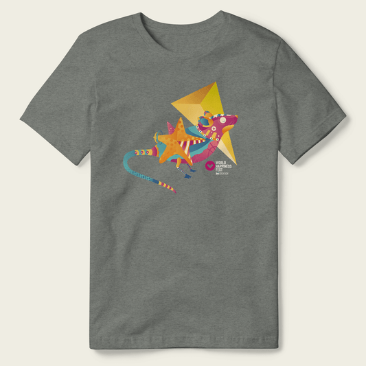 World Happiness Foundation Empathy Tee - Deep Heather