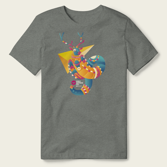 World Happiness Foundation Reverence Tee - Deep Heather