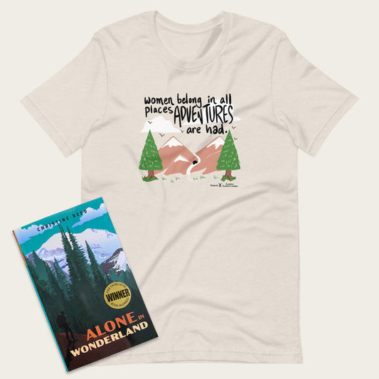 Women Belong - Alone in Wonderland X Illumine Tee and Book Bundle - Natural
